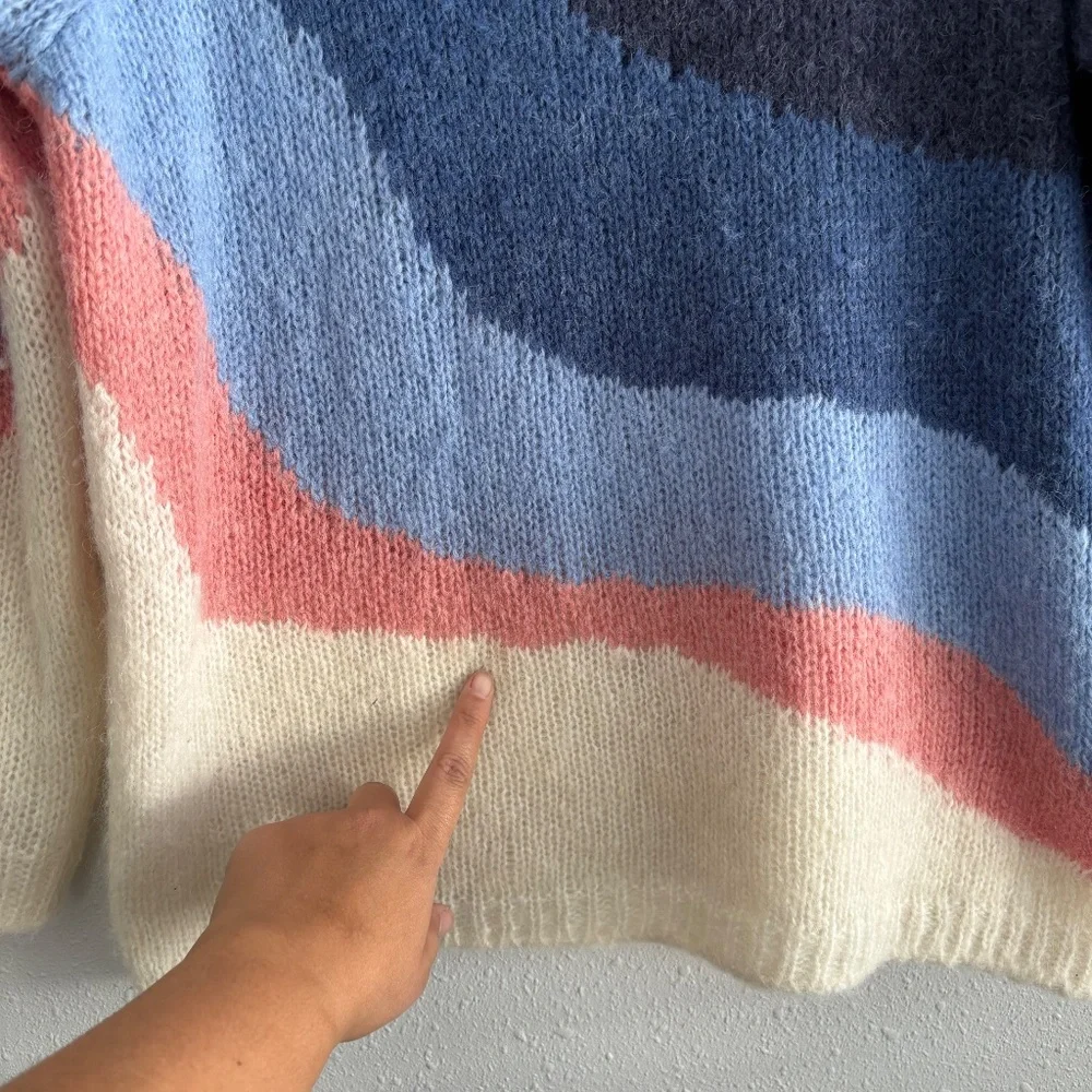 Sezane Multicolor Crew Neck Sweater - Picture 3 of 6